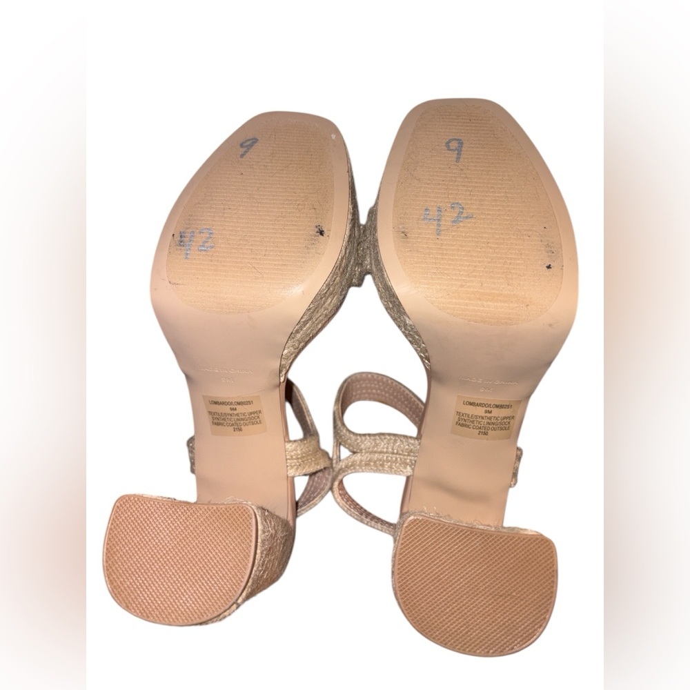 New Steve Madden Women’s Lombardo Woven Open Toe Plat Sandal Natural Sz 9M - Picture 11 of 11